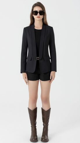 Beninos Womens Casual Long Sleeve Blazer Jackets with No Button in Saudi Arabia
