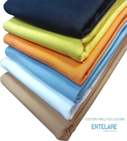 Thick Cotton Twill Fabric 11.5OZ by The Yard (Black) in Kuwait