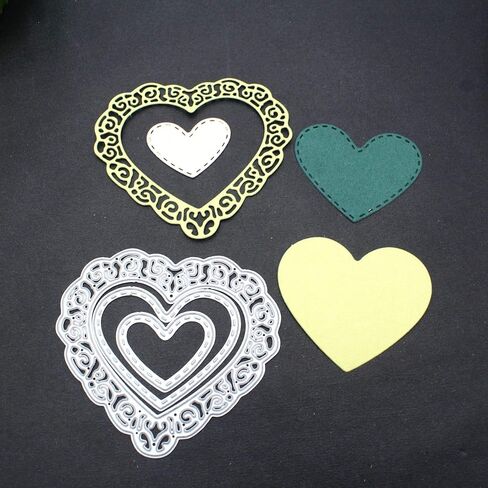 Metal 8pcs Love Heart Balloon Die Cuts, Romance Cutting Die DIY Crafts Template Mould Stencils for DIY Embossing Card Making Album Decorative Paper Scrapbooking in Saudi Arabia