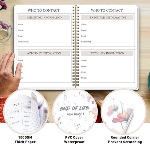 مخطط نهاية الحياة - الترتيبات النهائية عندما أموت، دفتر منظم مخطط لمعلومات المستفيد، التمنيات الأخيرة، منظم مخطط الموت in Kuwait