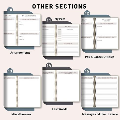 مخطط نهاية الحياة - الترتيبات النهائية عندما أموت، دفتر منظم مخطط لمعلومات المستفيد، التمنيات الأخيرة، منظم مخطط الموت in Kuwait