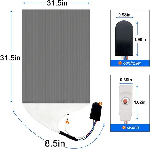Fiber Optic Fabric,Led Accessories,Led Fiber Optic Mesh Lights for Quilting Sewing Clothes,Fabric with Changeable 7 Colors for DIY Luminous Festival Rave Partyaccessories. (White, 47.2in x 39.4in) in Kuwait