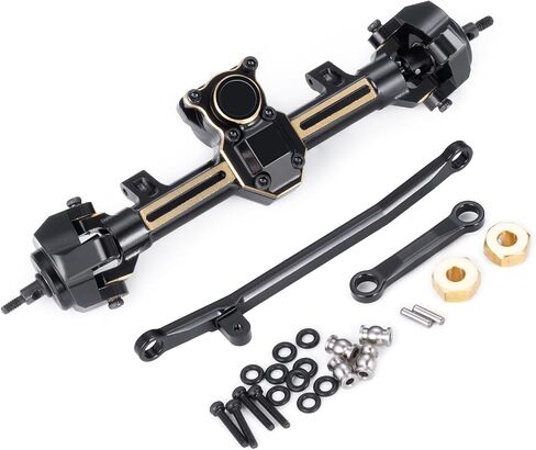 RCHUBAM 1/24 RC Crawler Portal Axle Set SCX24 Heavy Brass Weights Front Rear Complete Axles Compatible with 1/24 Axial SCX24 AXI00001 AXI00002 90081 Directly Upgrade Parts (Front & Rear Axle Set) in Kuwait
