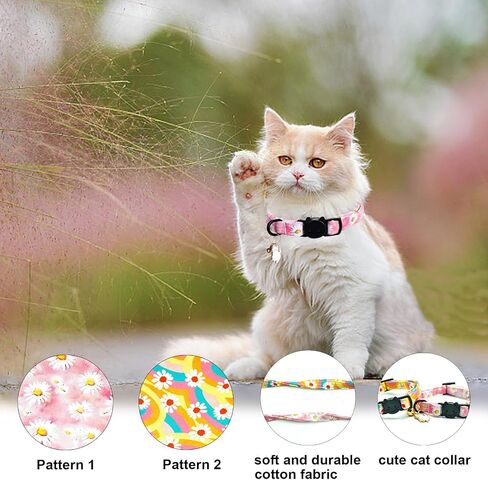 Lionheart glory Christmas Cat Collar Breakaway with Bell & Pendant Pink Plaid Gingerbread Man 2 Pack Cute Kitten Collar Soft Adjustable Safety Cat Collars for Girl Cats Pet in Saudi Arabia