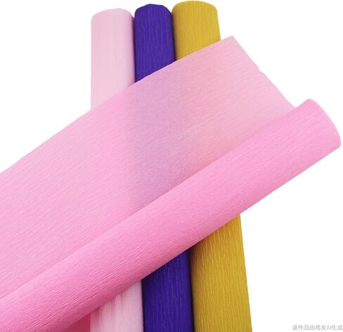 Crepe Paper Rolls 70g - Art DIY Crafting Supplies for Flower Making, Crinkled Party Streamers, and Decoration Projects Wrinkled Paper (White) in Kuwait