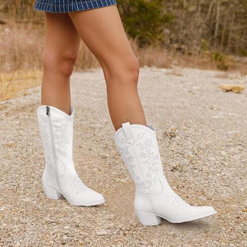 Vepose Women's 9803 Embroided Cowboy Boots Point Toe Cowgirl Boots for Women in Kuwait