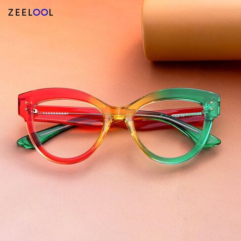 Zeelool Stylish Cat Eye Blue Light Blocking Glasses for Women Rosalee ZJGT701440 in Kuwait