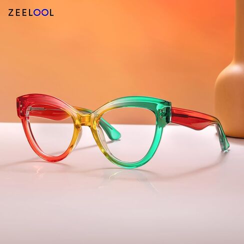 Zeelool Stylish Cat Eye Blue Light Blocking Glasses for Women Rosalee ZJGT701440 in Kuwait