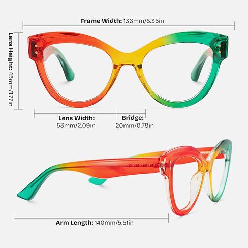 Zeelool Stylish Cat Eye Blue Light Blocking Glasses for Women Rosalee ZJGT701440 in Kuwait