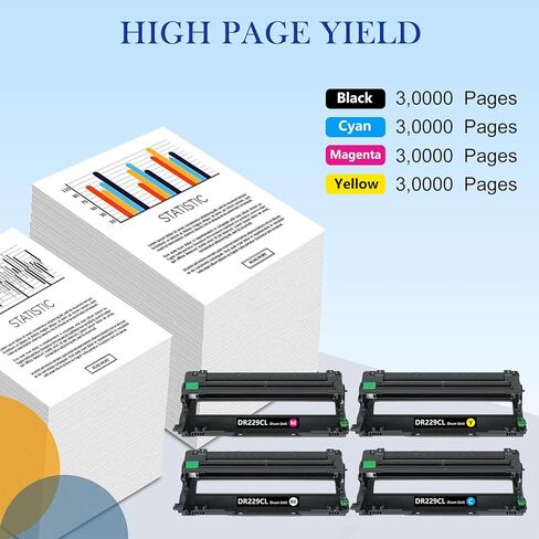 DR229CL Drum Unit Replacement for Brother DR229 TN229 TN229XL Compatible with HL-L3280CDW MFC-L3720CDW HL-L3300CDW HL-L3220CW Printers (1-Pack, Black) in Kuwait