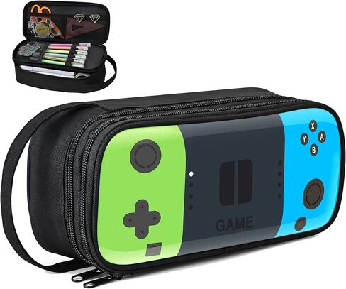 Beaulyn Gamer Pencil Case for Boys Kids - Large Capacity Sturdy Pen Pouch with Zipper, Portable Organizer for School & Travel in Saudi Arabia