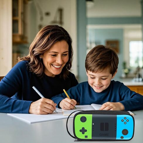 Beaulyn Gamer Pencil Case for Boys Kids - Large Capacity Sturdy Pen Pouch with Zipper, Portable Organizer for School & Travel in Saudi Arabia