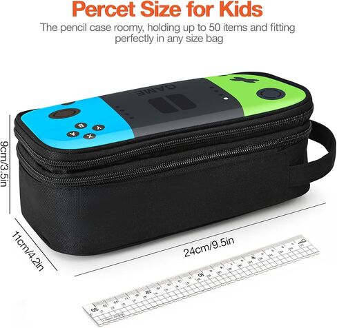 Beaulyn Gamer Pencil Case for Boys Kids - Large Capacity Sturdy Pen Pouch with Zipper, Portable Organizer for School & Travel in Saudi Arabia