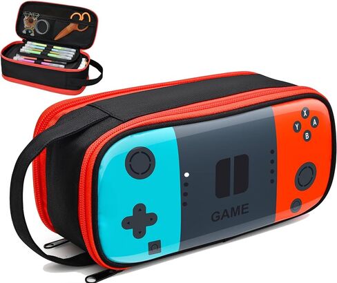 Beaulyn Gamer Pencil Case for Boys Kids - Large Capacity Sturdy Pen Pouch with Zipper, Portable Organizer for School & Travel in Saudi Arabia