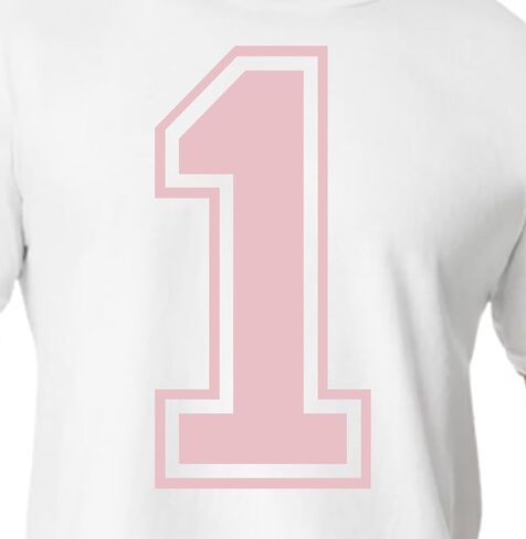8" RED & Pink Shades Iron on Numbers for Clothing,Jersey Numbers,Large Iron on Numbers for Jersey Heat Transfer Numbers for Sports Basketball Football T-Shirt (Style C) (Light Pink_1) in Saudi Arabia