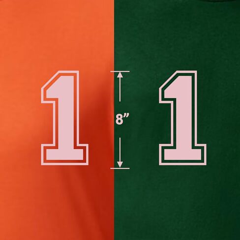 8" RED & Pink Shades Iron on Numbers for Clothing,Jersey Numbers,Large Iron on Numbers for Jersey Heat Transfer Numbers for Sports Basketball Football T-Shirt (Style C) (Light Pink_1) in Saudi Arabia