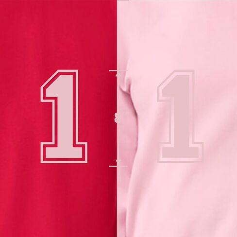 8" RED & Pink Shades Iron on Numbers for Clothing,Jersey Numbers,Large Iron on Numbers for Jersey Heat Transfer Numbers for Sports Basketball Football T-Shirt (Style C) (Light Pink_1) in Saudi Arabia