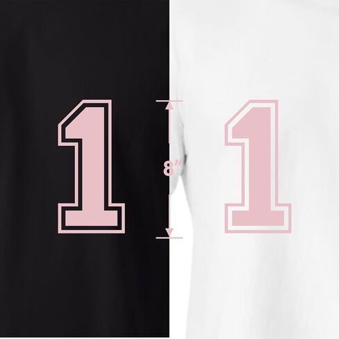 8" RED & Pink Shades Iron on Numbers for Clothing,Jersey Numbers,Large Iron on Numbers for Jersey Heat Transfer Numbers for Sports Basketball Football T-Shirt (Style C) (Light Pink_1) in Saudi Arabia