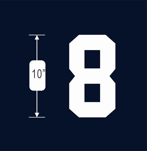 Numbers Kit(0-9),10" Tall for Sports T-Shirt Jersey Football Baseball,Iron On, Heat Transfer, Team,t-Shirt(Style A) (White(0-9)) in Saudi Arabia