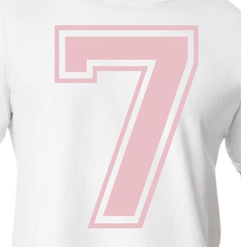 8" RED & Pink Shades Iron on Numbers for Clothing,Jersey Numbers,Large Iron on Numbers for Jersey Heat Transfer Numbers for Sports Basketball Football T-Shirt (Style C) (Light Pink_1) in Saudi Arabia