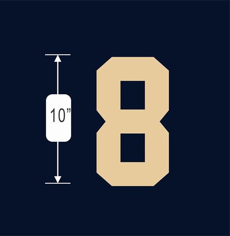 Numbers Kit(0-9),10" Tall for Sports T-Shirt Jersey Football Baseball,Iron On, Heat Transfer, Team,t-Shirt(Style A) (White(0-9)) in Saudi Arabia