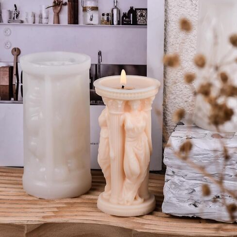 2Pack Rose Bear Animal Silicone Candle Mold Epoxy Resin Wax Mold Silicone Shapes Animal Mold for Candle Craft Making Wedding Gift Decoration in Kuwait