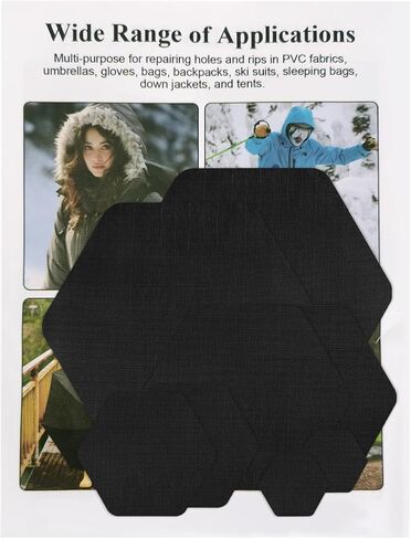 Down Jacket Repair Patches, Easy to Use, Pre-Cut, Self-Adhesive, Waterproof, Tear-Resistant Nylon Fabric Patches for Jacket and Garment Patches, Down Jacket Patches Available in 8Pcs (Off-White) in Kuwait