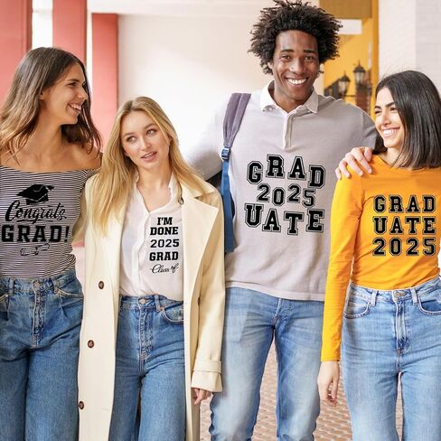 9 Sheet 2025 Graduation Iron On Decals Graduation Pattern Letter Number Patches Set Heat Transfer Blue Applique Decor for Fabric Graduation Gown Cap Toppers DIY Craft in Kuwait