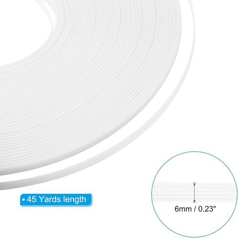 PATIKIL 6mm x 45 Yards Boning for Sewing, Polyester High-Density Boning for Handmade Dolls Hats Handbags Wedding Dresses, Black in Saudi Arabia