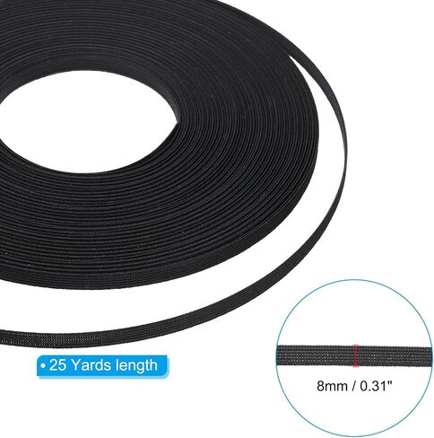 PATIKIL 6mm x 45 Yards Boning for Sewing, Polyester High-Density Boning for Handmade Dolls Hats Handbags Wedding Dresses, Black in Saudi Arabia
