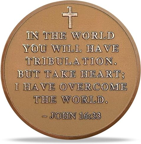 Jesus Christ with Lamb Challenge Coin, Christian Prayer Token with Antique Silver Plating Psalm 46:1 Religious Coins in Kuwait