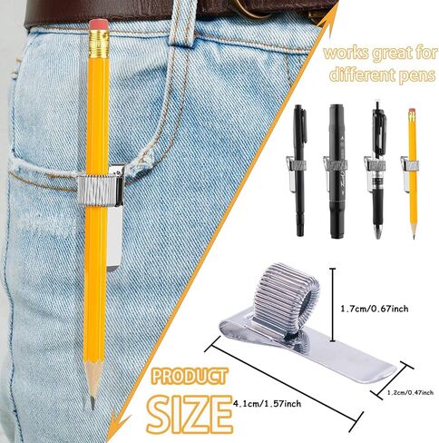 Metal Single Single Loop Penop Organizer for Clipboard Notebook في المنزل ، Office ، Pocket (12 PCS إصدار أفقي) in Kuwait