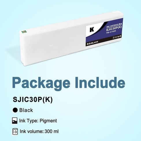 SJIC30P (C) C33S020636 خرطوشة الحبر المعاد تصنيعها لـ Colorworks TM-C7500G TM-C7500GE 300 مل (حزمة واحدة ، سماوي) in Kuwait