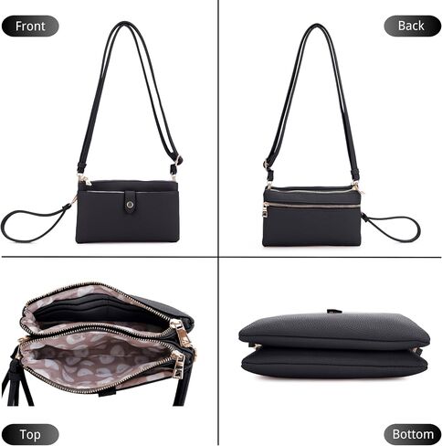 Isabelle Women's Crossbody Shoulder Bag Cell Phone Purse Wallet Wristlet Clutch with Adjustable Strap and Zipper in Saudi Arabia
