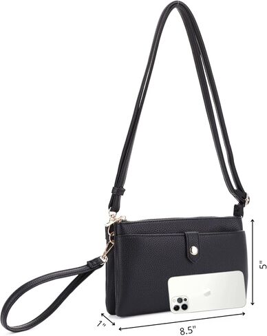 Isabelle Women's Crossbody Shoulder Bag Cell Phone Purse Wallet Wristlet Clutch with Adjustable Strap and Zipper in Saudi Arabia