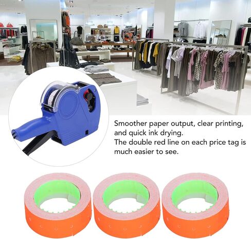 30 Rolls 15000 Price Gun Labels, Pricing Labels Single Row Price Gun Tag for Mx-5500 M5500 Fluorescent Green Price Marker Stickers in Saudi Arabia