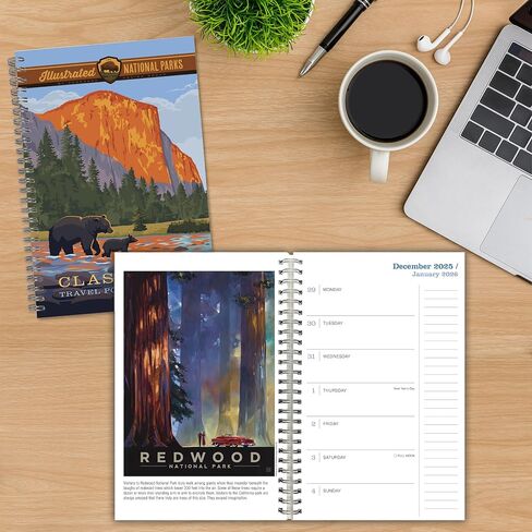 2026 Weekly & Monthly Planner, 16-Month Engagement Calendar: September 2025 - December 2026 - Illustrated National Parks in Kuwait