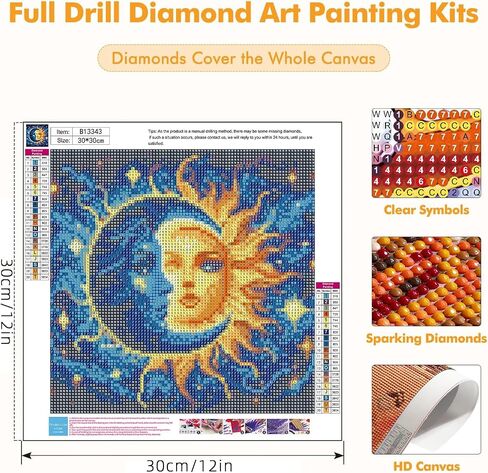 Horse Diamond Art Painting Kits for Adults-Round Full Drill Horses Diamond Painting Kits for Beginners-DIY 5D Moon Diamond Gem Art Kits for Adults for Gift Home Wall 12x12in in Saudi Arabia