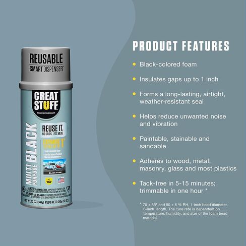 Great Stuff Smart Dispenser Multipurpose Black Foam (12 Oz.) and GREAT STUFF Smart Dispenser Pond & Stone Foam (12 oz) in Saudi Arabia