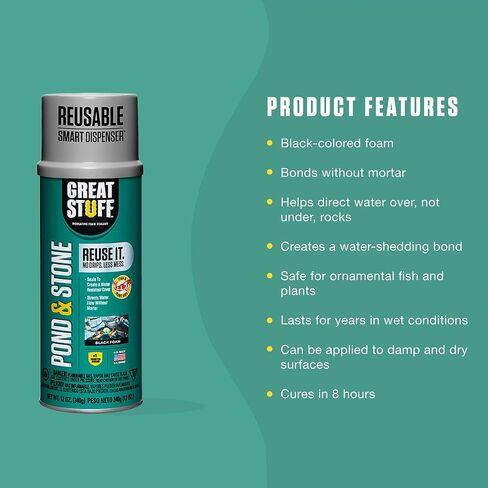 Great Stuff Smart Dispenser Multipurpose Black Foam (12 Oz.) and GREAT STUFF Smart Dispenser Pond & Stone Foam (12 oz) in Saudi Arabia