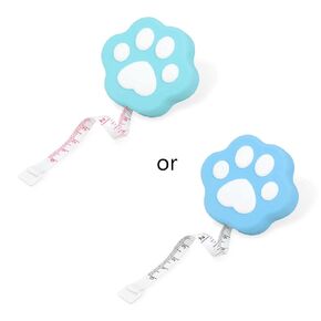 appuivbt 1PC Cute Cat Claw Mini Tape Measure with Lock Pin,Retractable Cloth Measuring Tape Ruler Sewing Tool,1.5m,Color Random