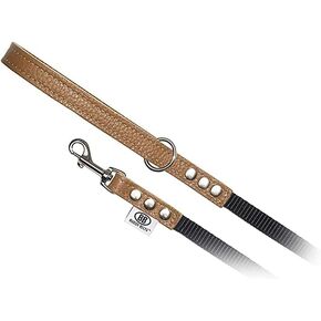 Buddy Belt Pebble Leate Leather Nylon Nysh Caramel - Premium Edition (3/4 "× 4 ')