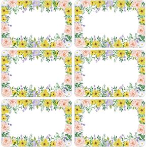 180pcs اسم الربيع العلامات الملصقات ، زهور الربيع ملصقات اسم الأزهار اسم الملصقات للأطفال الربيع الصيف العودة إلى المدرسة طلاب مكتب Cubby Locker ، 2 × 3 بوصة