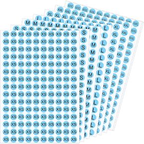 ملصقات حجم الملابس Wisdompro 4200 PCS ، ملصقات حجم الملابس المستديرة 1/2 بوصة ملصقات لحجم الملابس للملابس للملابس ، تجزئة تنورة ، 7 أحجام (XS ، S ، M ، L ، XL ، XXL ، XXXL)