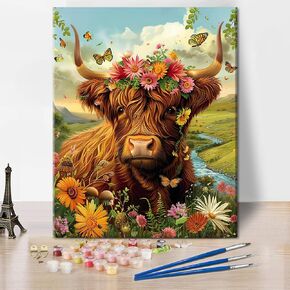 Tumovo Framed Diy Paint by Numbers Att for Comples Fantasy ، Moil Hand Paints Mushrooms ، Word Paint-Paint Byber-by Number ، وطلاء الأكريليك بأرقام أرقام على Canvas Art Crafts 16 "x20"