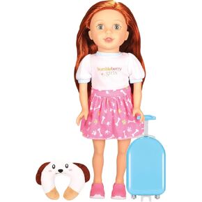 Bumbleberry Girls Travel Set - Cassidy, Auburn, 15 inches, LT15031