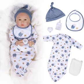 Paradise Galleries® Realistic Reborn Baby Doll, Mayra Garza - Sculptor and Artist Designer Doll Collection, 18" with Accessories Special Birthday Gift, Ages 3+ - My Sleepy Star