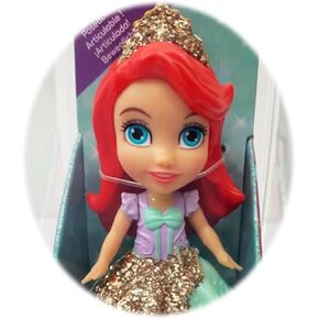 Amarina Packed in Clear Box for Gift Disney Princess Mini Poseable 3.5'' Doll Choose from All 11 Style Princess Characters (Ariel with Legs) (217584PQ)