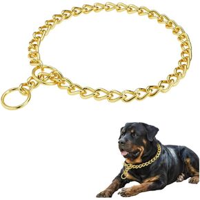 Silver Choker Chain for Dogs Chain Dog Choke Link Training Collar Pet Metal Slip Puppy Martingale Collars for XXS XS Small Medium Large Big XL Breed Dogs M