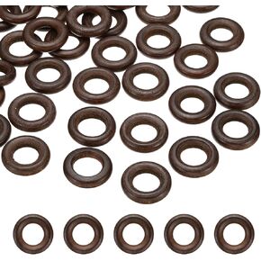 PATIKIL 50mm Natural Wooden Rings, 30Pcs Wood Ring Round Linking Rings Wood Loop Circle for Plant Hanger Craft DIY Jewelry Christmas Macrame, Coffee